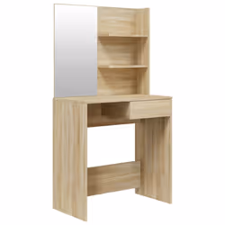 vidaXL Toeletta con Specchio Rovere Sonoma 74,5x40x141 cm - Vista aggiuntiva 2