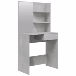 vidaXL Toeletta con Specchio Grigio Cemento 74,5x40x141 cm - Vista aggiuntiva 2