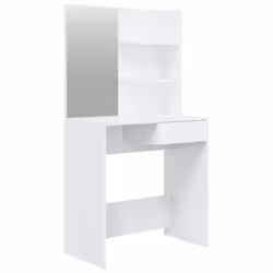 Toeletta con Specchio Bianco lucido 74,5x40x141 cmcod mxl 121001
