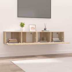 vidaXL Mobili TV 2 pz Rovere Sonoma 80x30x30 cm in Legno Multistrato - Vista aggiuntiva 3