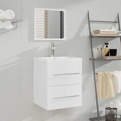 Vidaxl - Mobile da Bagno con Specchio Bianco 41x38,5x48 cm design moderno vari colori colore: Bianco