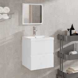 Vidaxl - Mobile da Bagno con Specchio Bianco in Legno Multistrato 751102