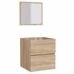 vidaXL Mobile da Bagno con Specchio Rovere Sonoma in Legno Multistrato - Vista aggiuntiva 2