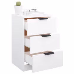 VidaXL 811269 comodino Bianco - Vista aggiuntiva 4