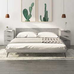 vidaXL Comodini 2 pz Grigio Cemento 40x36x65 cm