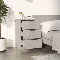 vidaXL Comodini 2 pz Grigio Cemento 40x36x65 cm - Vista aggiuntiva 3