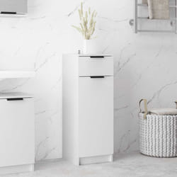 Vidaxl - Mobile Moderno, Armadio da Bagno Bianco Lucido 32x34x90 cm in Legno Multistrato 3443