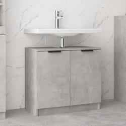 Vidaxl - Mobile Bagno Grigio Cemento 64,5x33,5x59cm in Legno Multistrato