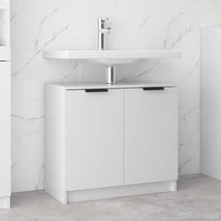 Vidaxl - Mobile Moderno, Mobile da Bagno Bianco Lucido 64,5x33,5x59 cm Legno Multistrato 7865