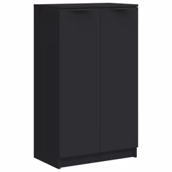 Scarpiera Nera 59x35x100 cm in Legno Multistratocod mxl 103214 - Vista aggiuntiva 2