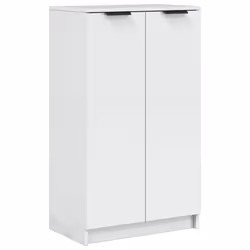 vidaXL Scarpiera Bianco Lucido 59x35x100,5 cm in Legno Multistrato - Vista aggiuntiva 2