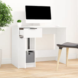 vidaXL Scrivania Bianca 100x50x75 cm in Legno Multistrato