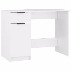 vidaXL Scrivania Bianca 100x50x75 cm in Legno Multistrato - Vista aggiuntiva 2