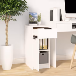 vidaXL Armadietto da Scrivania Bianco 33,5x50x75 cm Legno Multistrato - Vista aggiuntiva 3