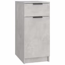 vidaXL Armadietto da Scrivania Grigio Cemento 33,5x50x75 cm Legno - Vista aggiuntiva 2