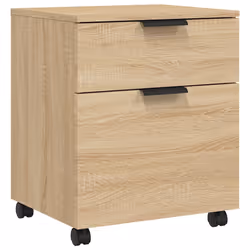 vidaXL Schedario con Ruote Rovere Sonoma 45x38x54 cm Legno Multistrato - Vista aggiuntiva 2