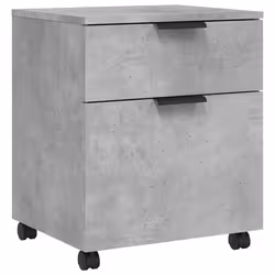 vidaXL Schedario con Ruote Grigio Cemento 45x38x54cm Legno Multistrato - Vista aggiuntiva 2