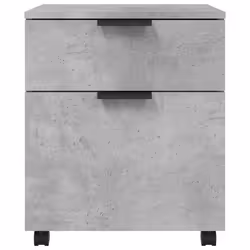 vidaXL Schedario con Ruote Grigio Cemento 45x38x54cm Legno Multistrato - Vista aggiuntiva 3