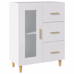 vidaXL Credenza Bianca 69,5x34x90 cm in Legno Multistrato - Vista aggiuntiva 2