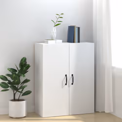vidaXL Mobile Pensile Bianco 69,5x34x90 cm in Legno Multistrato - Vista aggiuntiva 3