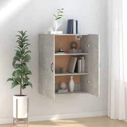 vidaXL Mobile Pensile Grigio Cemento 69,5x34x90cm in Legno Multistrato