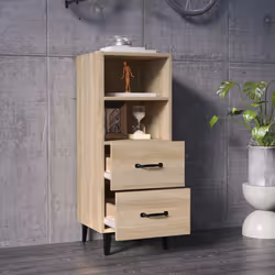 vidaXL Credenza Rovere Sonoma 34,5x34x90 cm in Legno Multistrato - Vista aggiuntiva 3