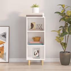 vidaXL Credenza Bianca 34,5x32,5x90 cm in Legno Multistrato - Vista aggiuntiva 3
