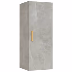 vidaXL Armadietto a Muro Grigio Cemento 34,5x34x90cm Legno Multistrato - Vista aggiuntiva 2