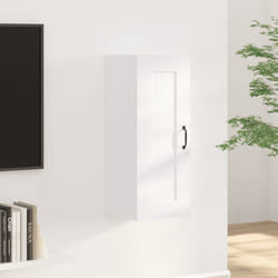 vidaXL Armadietto a Muro Bianco 35x34x90 cm in Legno Multistrato