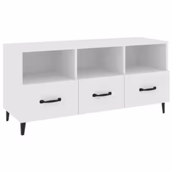 vidaXL Mobile Porta TV Bianco 102x35x50 cm in Legno Multistrato - Vista aggiuntiva 2