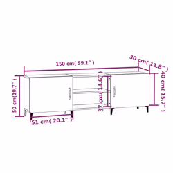 VidaXL 812630 supporto TV e sistema audio - Vista aggiuntiva 8