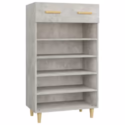 vidaXL Scarpiera Grigio Cemento 60x35x105 cm in Legno Multistrato - Vista aggiuntiva 2