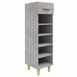vidaXL Scarpiera Grigio Cemento 30x35x105 cm in Legno Multistrato - Vista aggiuntiva 2