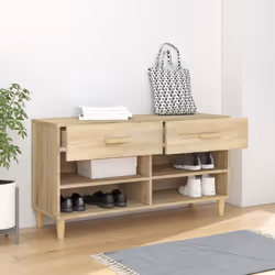 vidaXL Scarpiera Rovere Sonoma 102x35x55 cm in Legno Multistrato - Vista aggiuntiva 3