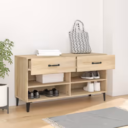 vidaXL Scarpiera Rovere Sonoma 102x35x55 cm in Legno Multistrato - Vista aggiuntiva 3