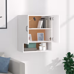vidaXL Armadietto a Muro Bianco 60x31x70 cm in Legno Multistrato - Vista aggiuntiva 3