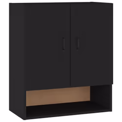 vidaXL Armadietto a Muro Nero 60x31x70 cm in Legno Multistrato - Vista aggiuntiva 2