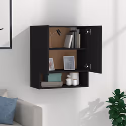 vidaXL Armadietto a Muro Nero 60x31x70 cm in Legno Multistrato - Vista aggiuntiva 3
