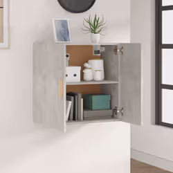 vidaXL Armadietto a Muro Grigio Cemento 60x30x60 cm Legno Multistrato - Vista aggiuntiva 3