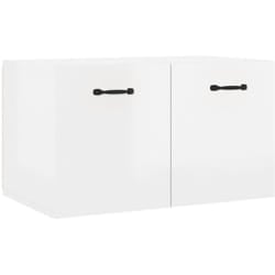Armadietto a Muro Bianco Lucido 60x36,5x35 cm Legno Multistrato Vidaxl