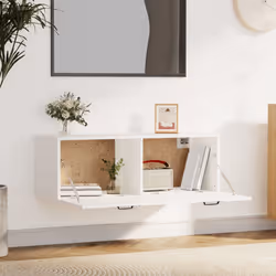 vidaXL Mobile Pensile Bianco 100x36,5x35 cm Legno Multistrato - Vista aggiuntiva 3