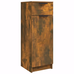 vidaXL Armadietto Bagno Rovere Fumo 32x34x90 cm in Legno Multistrato - Vista aggiuntiva 2