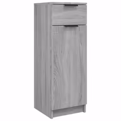 vidaXL Armadietto Bagno Grigio Sonoma 32x34x90 cm in Legno Multistrato - Vista aggiuntiva 2
