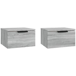 Vidaxl - Comodini a Muro 2 pz Grigio Sonoma 34x30x20 cm