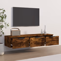 vidaXL Armadietto a Muro Rovere Fumo 102x30x20 cm in Legno Multistrato - Vista aggiuntiva 3