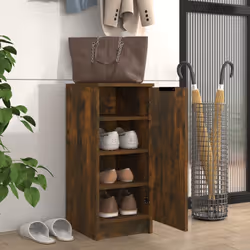 vidaXL Scarpiera Rovere Fumo 30x35x70 cm in Legno Multistrato - Vista aggiuntiva 3