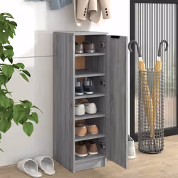 vidaXL Scarpiera Grigio Sonoma 30x35x100 cm in Legno Multistrato - Vista aggiuntiva 3