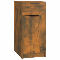 vidaXL Armadietto Scrivania Rovere Fumo 33,5x50x75cm Legno Multistrato - Vista aggiuntiva 2
