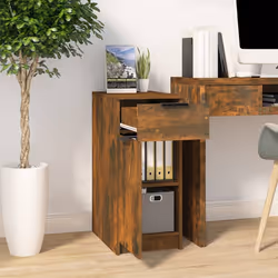 vidaXL Armadietto Scrivania Rovere Fumo 33,5x50x75cm Legno Multistrato - Vista aggiuntiva 3