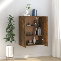 vidaXL Mobile Pensile Rovere Fumo 69,5x34x90 cm in Legno Multistrato